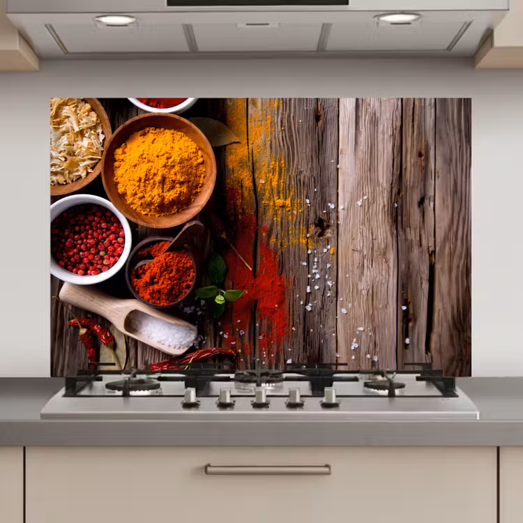 Spatscherm keuken - Kleurenpalet van de Natuur — 1