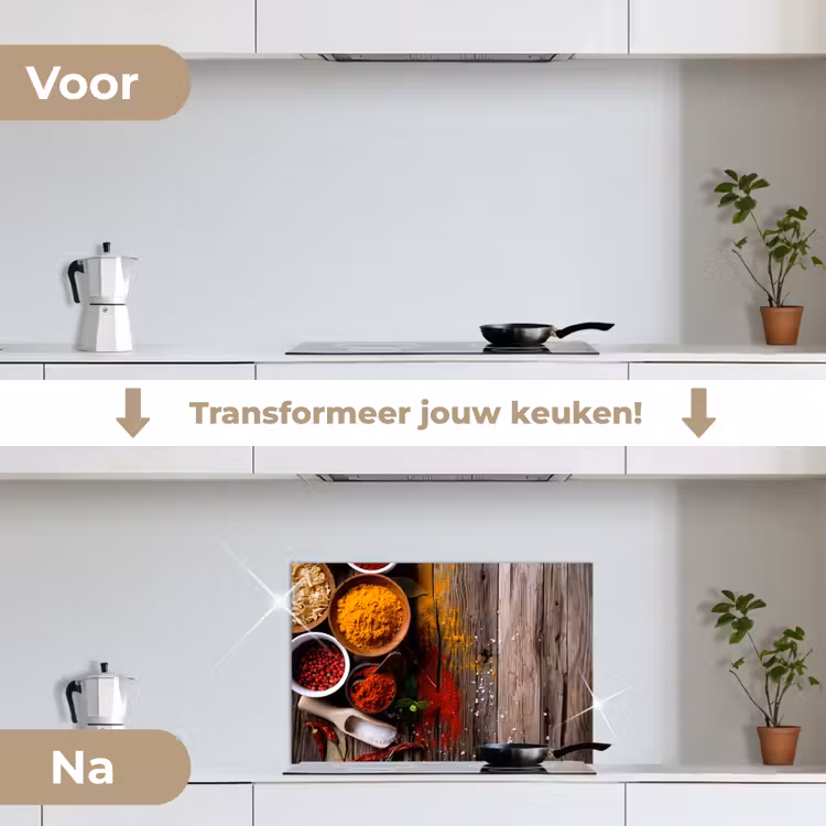 Spatscherm keuken - Kleurenpalet van de Natuur — 3