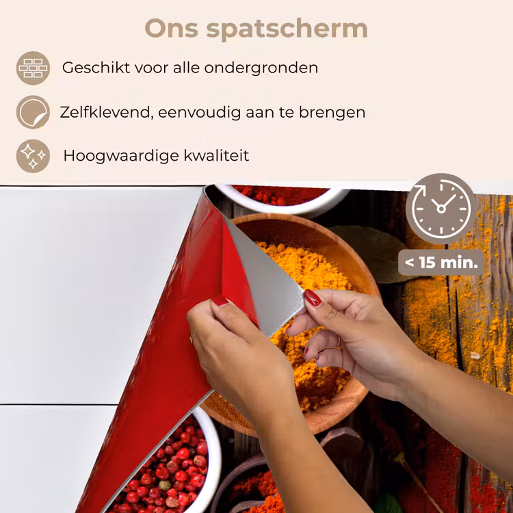 Spatscherm keuken - Kleurenpalet van de Natuur — 4