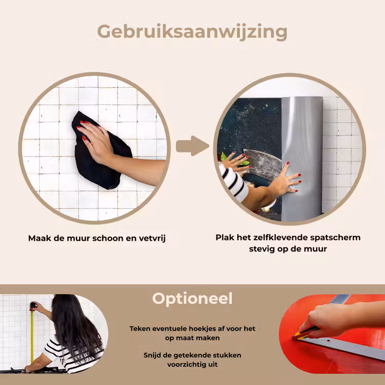 Spatscherm keuken - Koksmes en Verse Ingrediënten — 8