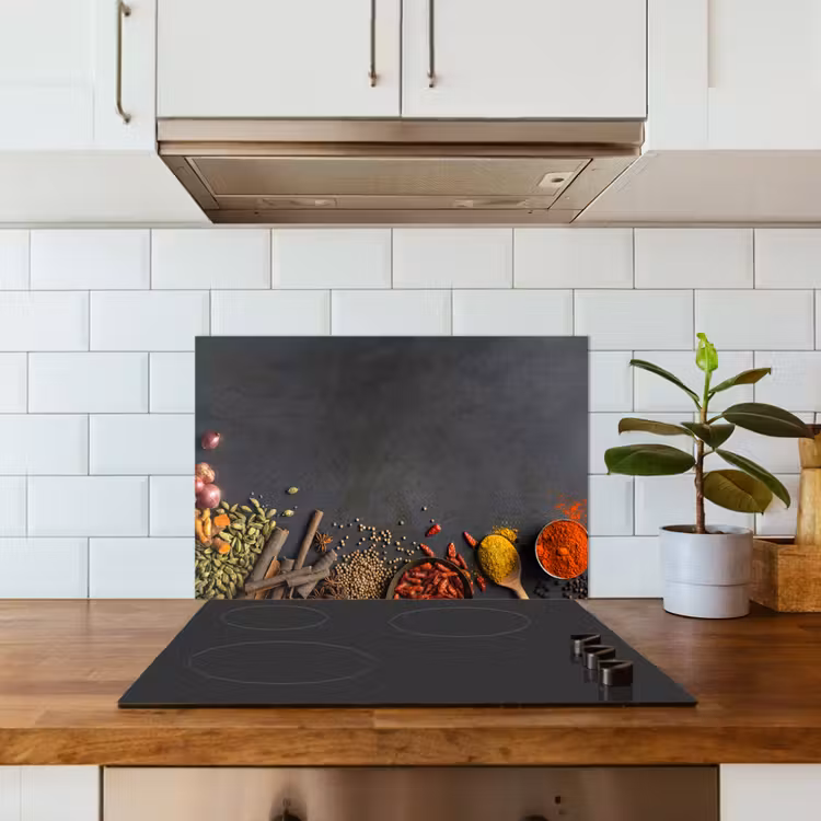 Spatscherm keuken - Stilleven van Specerijen en Aroma's — 6