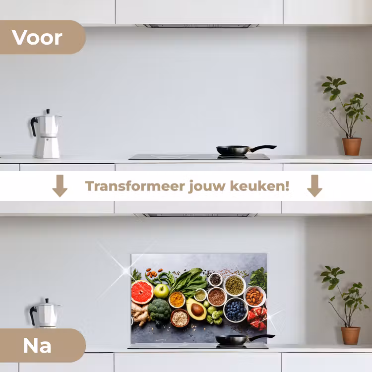 Spatscherm keuken - Symfonie van Superfoods — 3