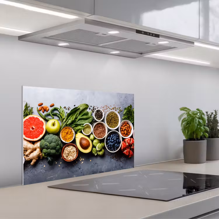 Spatscherm keuken - Symfonie van Superfoods — 5