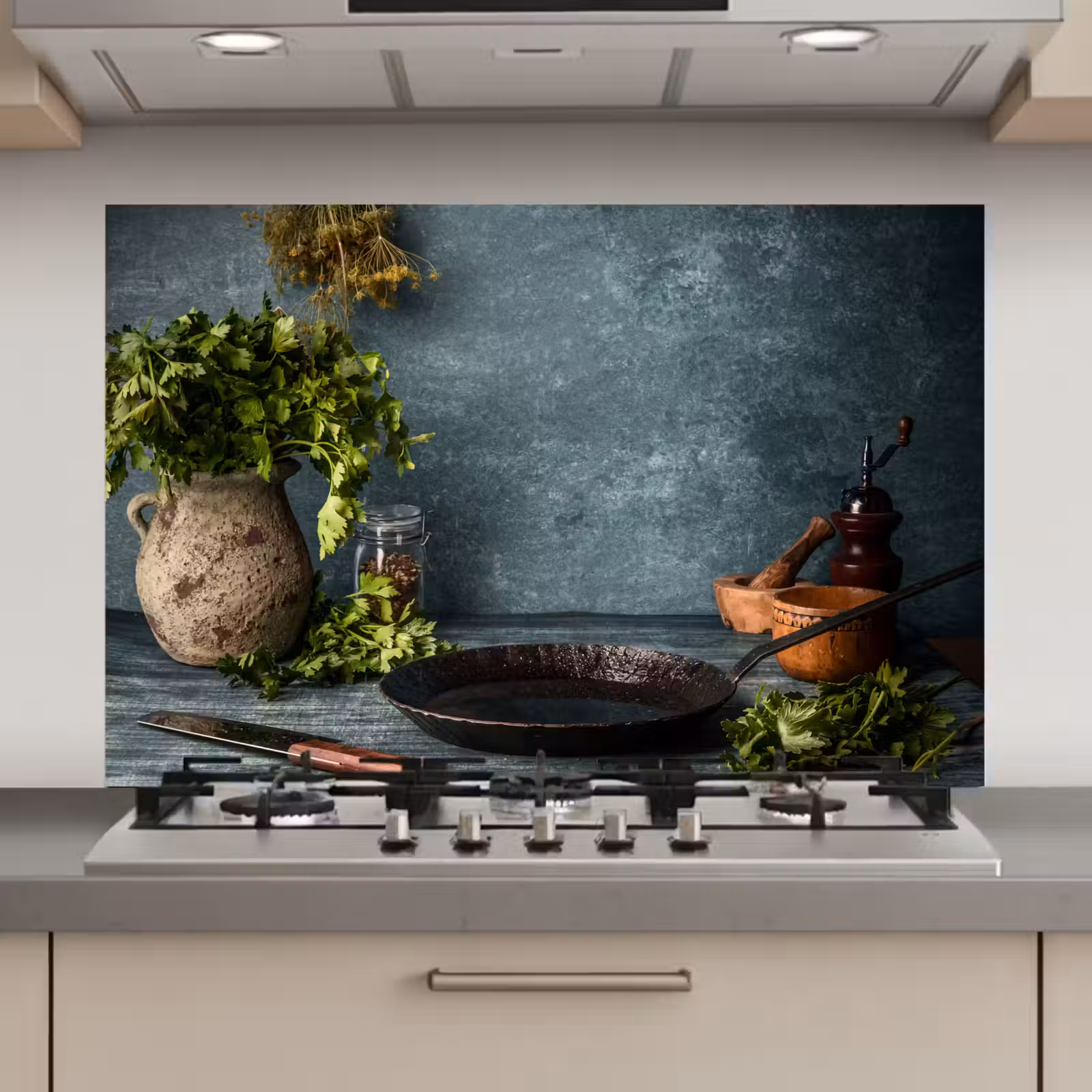 Spatscherm keuken - Stilte voor het Koken — 1