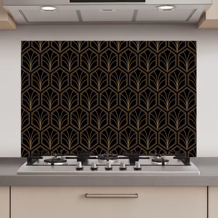 Spatscherm keuken - Pijlvorm - Waaier - Goud — 1
