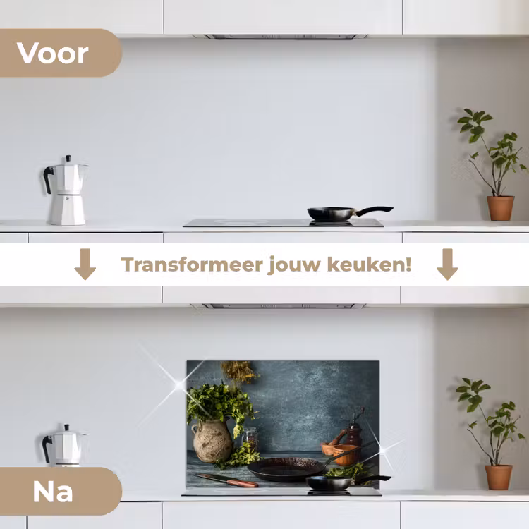 Spatscherm keuken - Stilte voor het Koken — 3