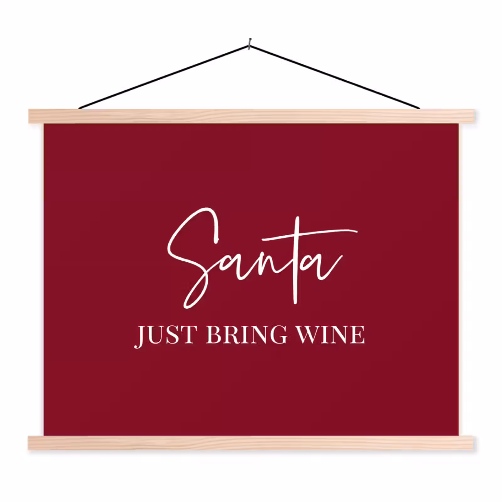 Schoolplaat - Santa - Wine - Rood - Kerst - Kerstman — 1