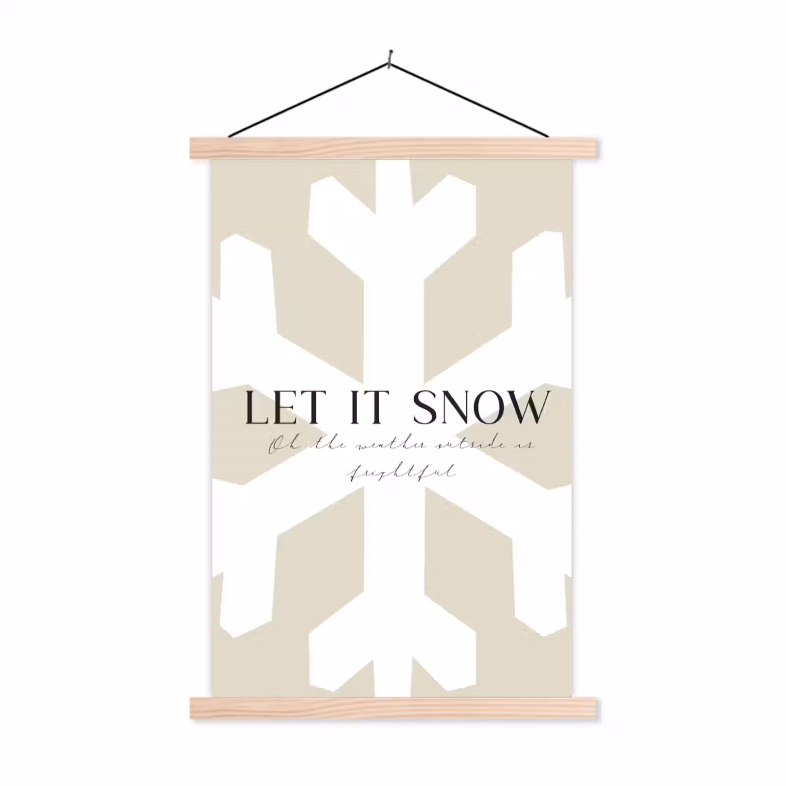 Schoolplaat - Sneeuw - Japandi - Winter - Decoratie — 1