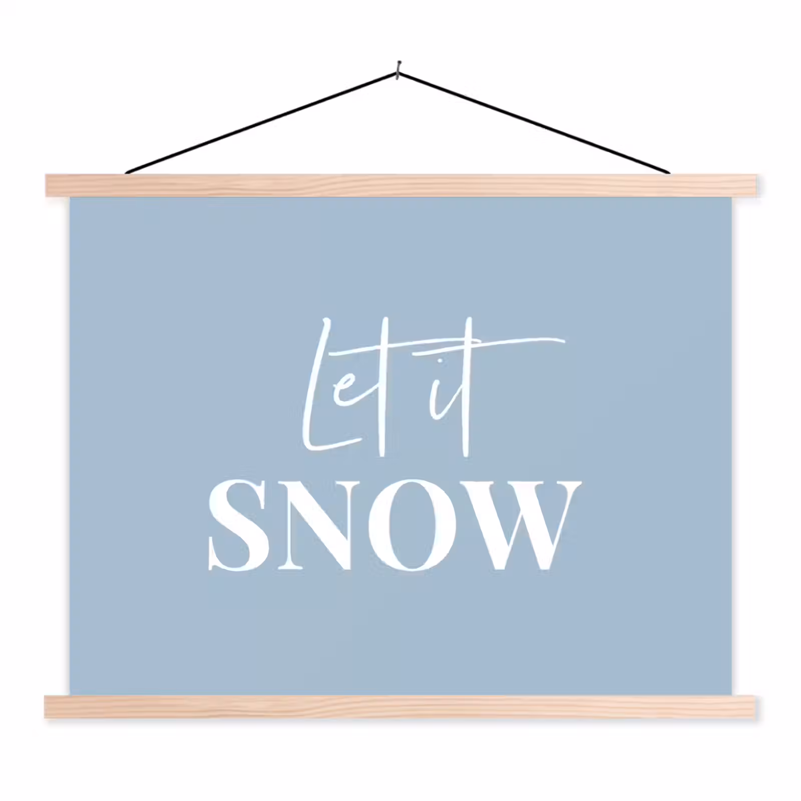 Schoolplaat - Sneeuw - Winter - Blauw - Let it snow — 1