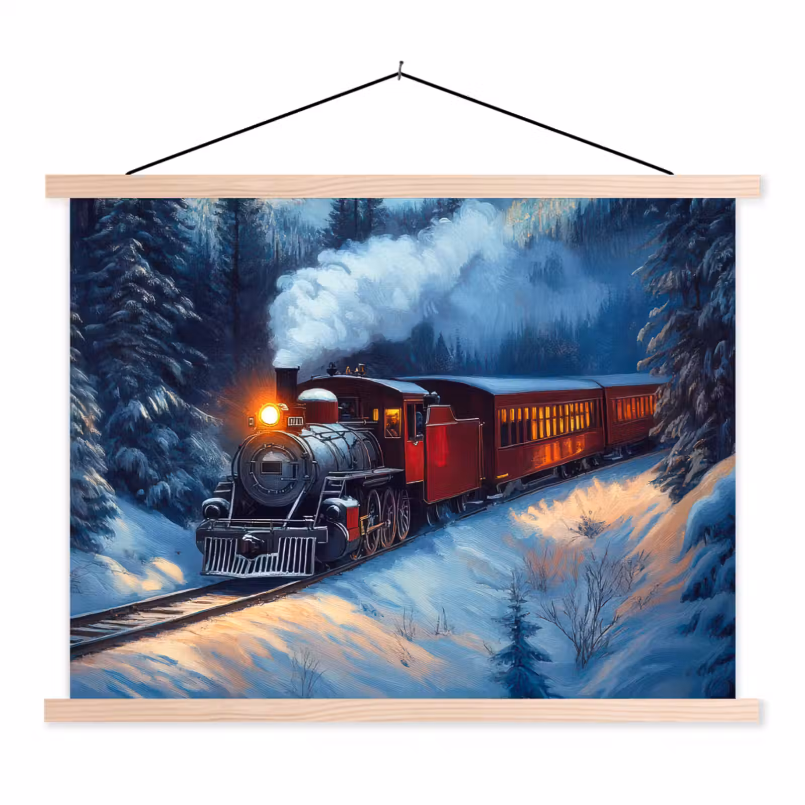 Schoolplaat - Trein - Kerst - Sneeuw - Kersttrein — 1
