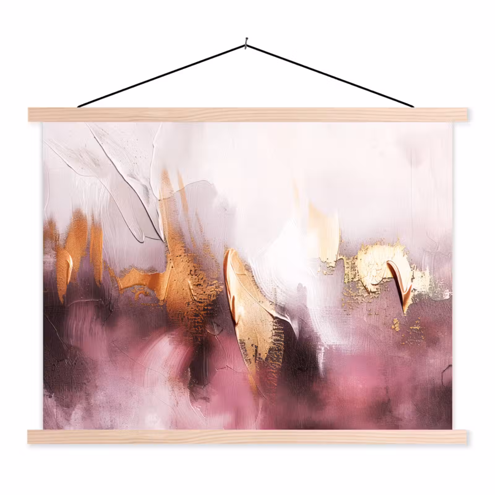 Schoolplaat - Watercolor - Goud - Roze - Abstract - Kunst — 1