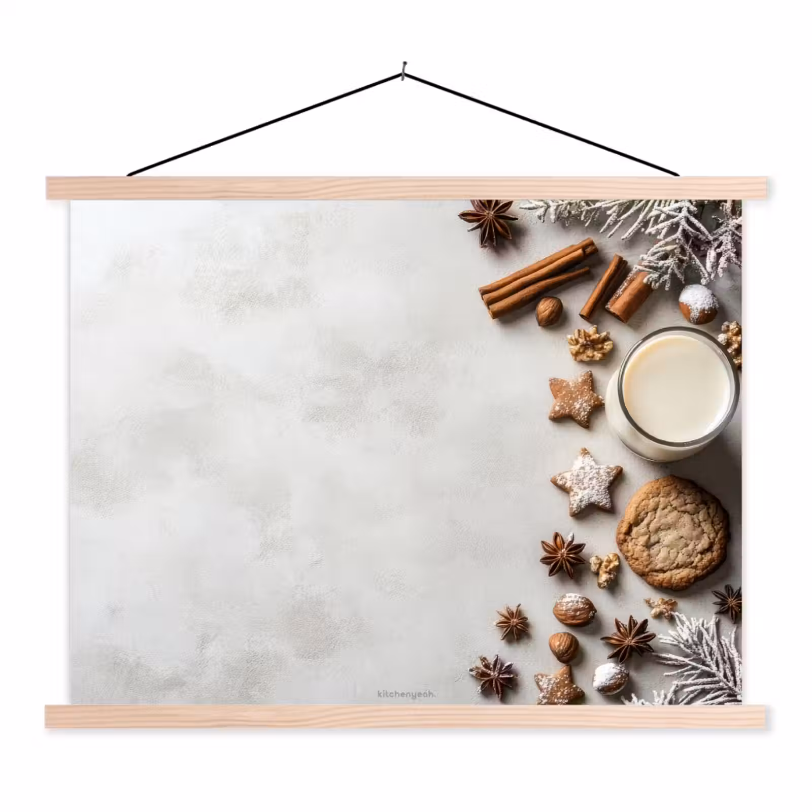 Schoolplaat - Winter - Kerst - Specerijen - Wit — 1