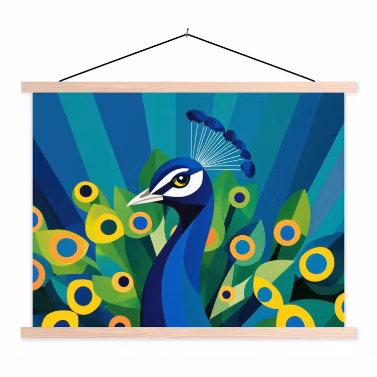Schoolplaat - Pauw - Cirkels - Blauw — 1