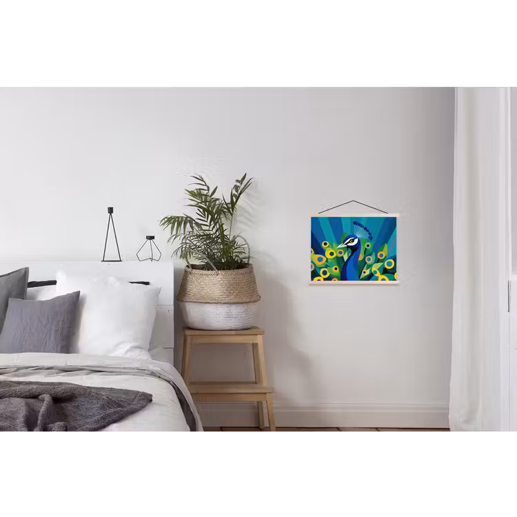 Schoolplaat - Pauw - Cirkels - Blauw — 2