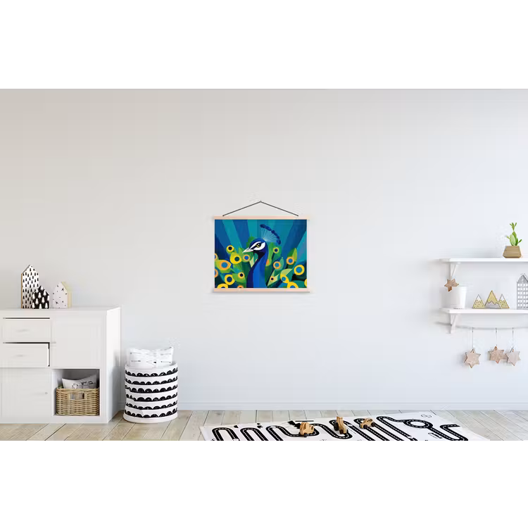 Schoolplaat - Pauw - Cirkels - Blauw — 3