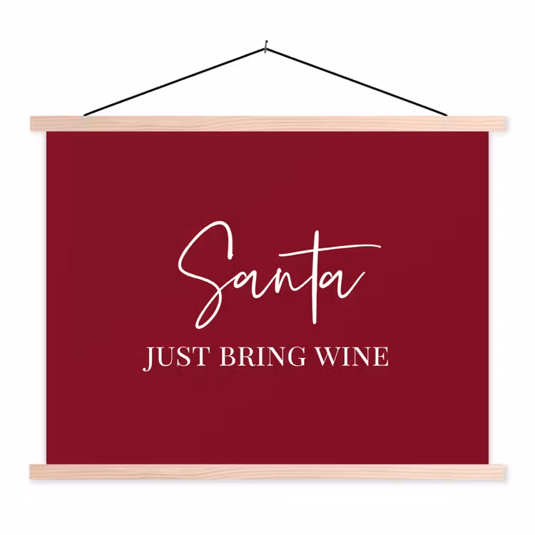 Schoolplaat - Santa - Wine - Rood - Kerst - Kerstman — 1