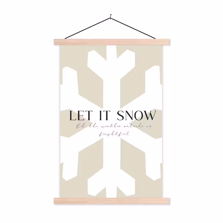 Schoolplaat - Sneeuw - Japandi - Winter - Decoratie — 1