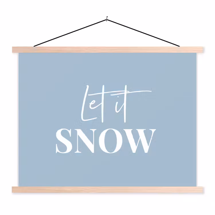Schoolplaat - Sneeuw - Winter - Blauw - Let it snow — 1