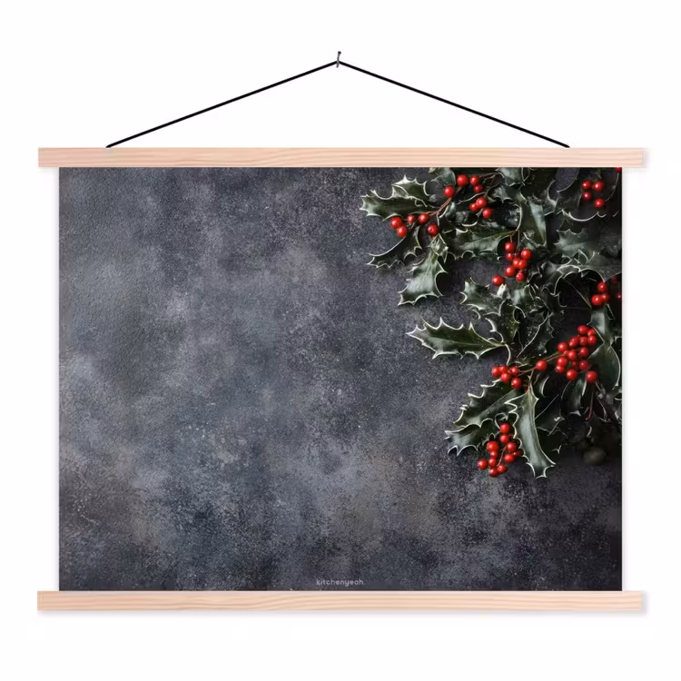 Schoolplaat - Winter - Hulst - Kerst - Beton — 1
