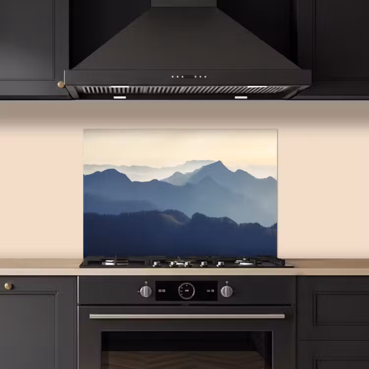 Spatscherm keuken - Landschap - Bergen - Groen - Natuur — 2