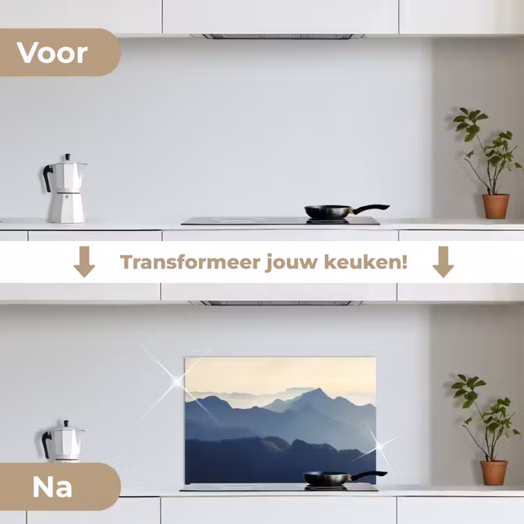 Spatscherm keuken - Landschap - Bergen - Groen - Natuur — 3