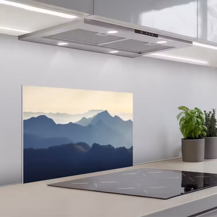 Spatscherm keuken - Landschap - Bergen - Groen - Natuur — 5
