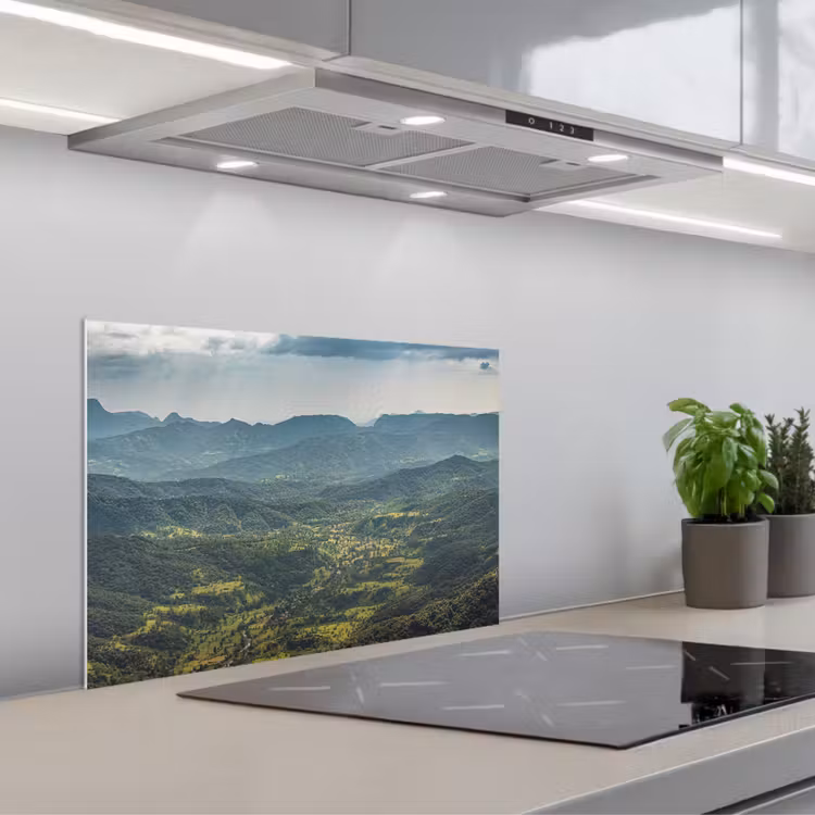 Spatscherm keuken - Landschap - Vallei - Groen — 5