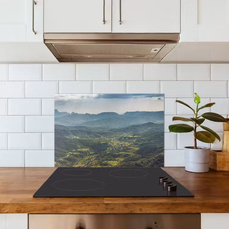 Spatscherm keuken - Landschap - Vallei - Groen — 6