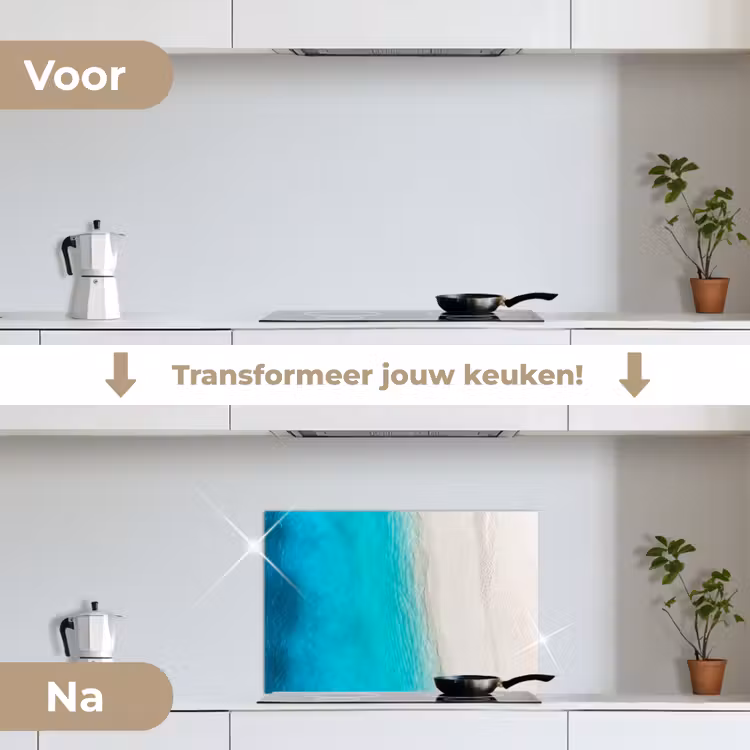 Spatscherm keuken - Landschap - Zee - Strand — 3