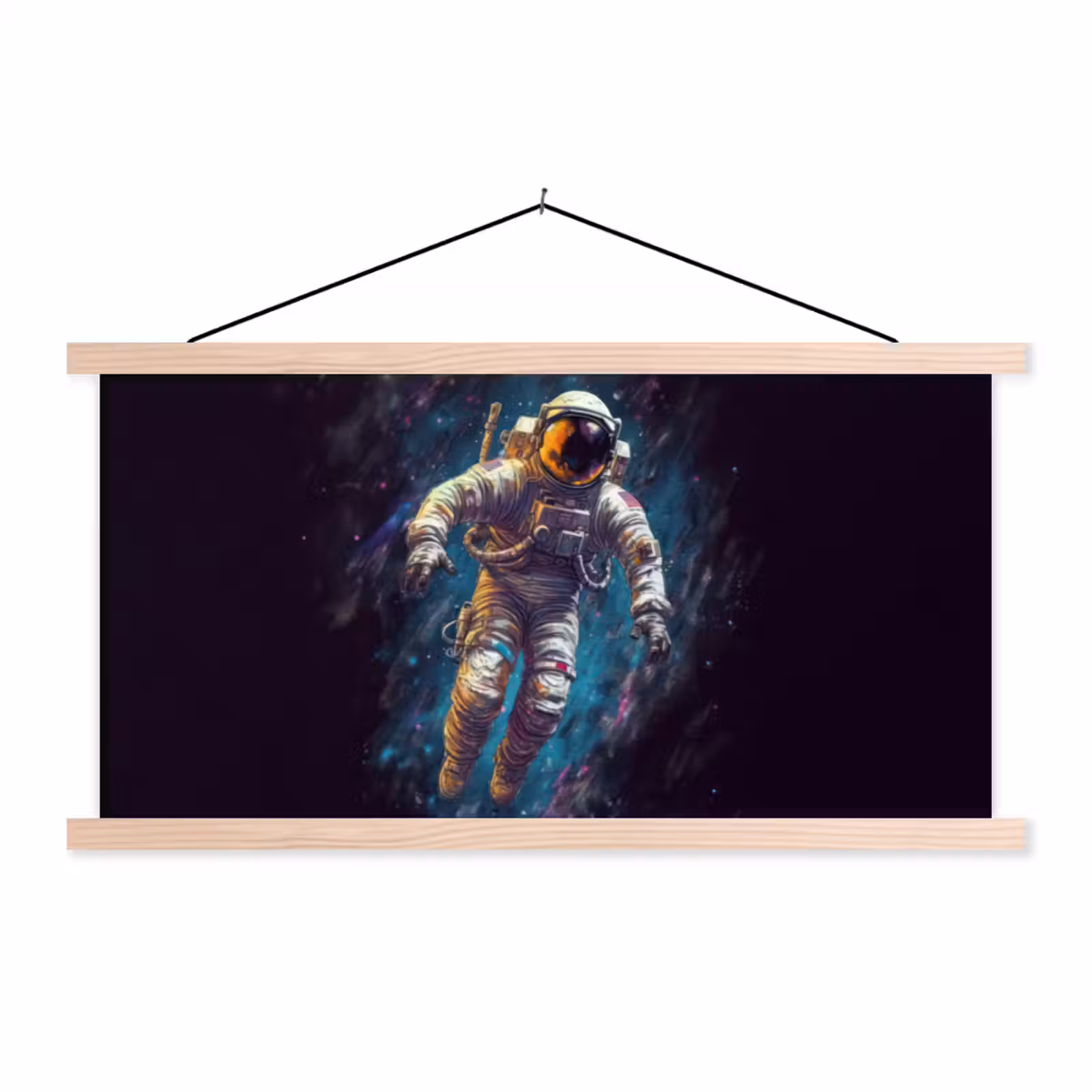 Schoolplaat - Ruimte - Neon - Astronaut - Sterren — 1