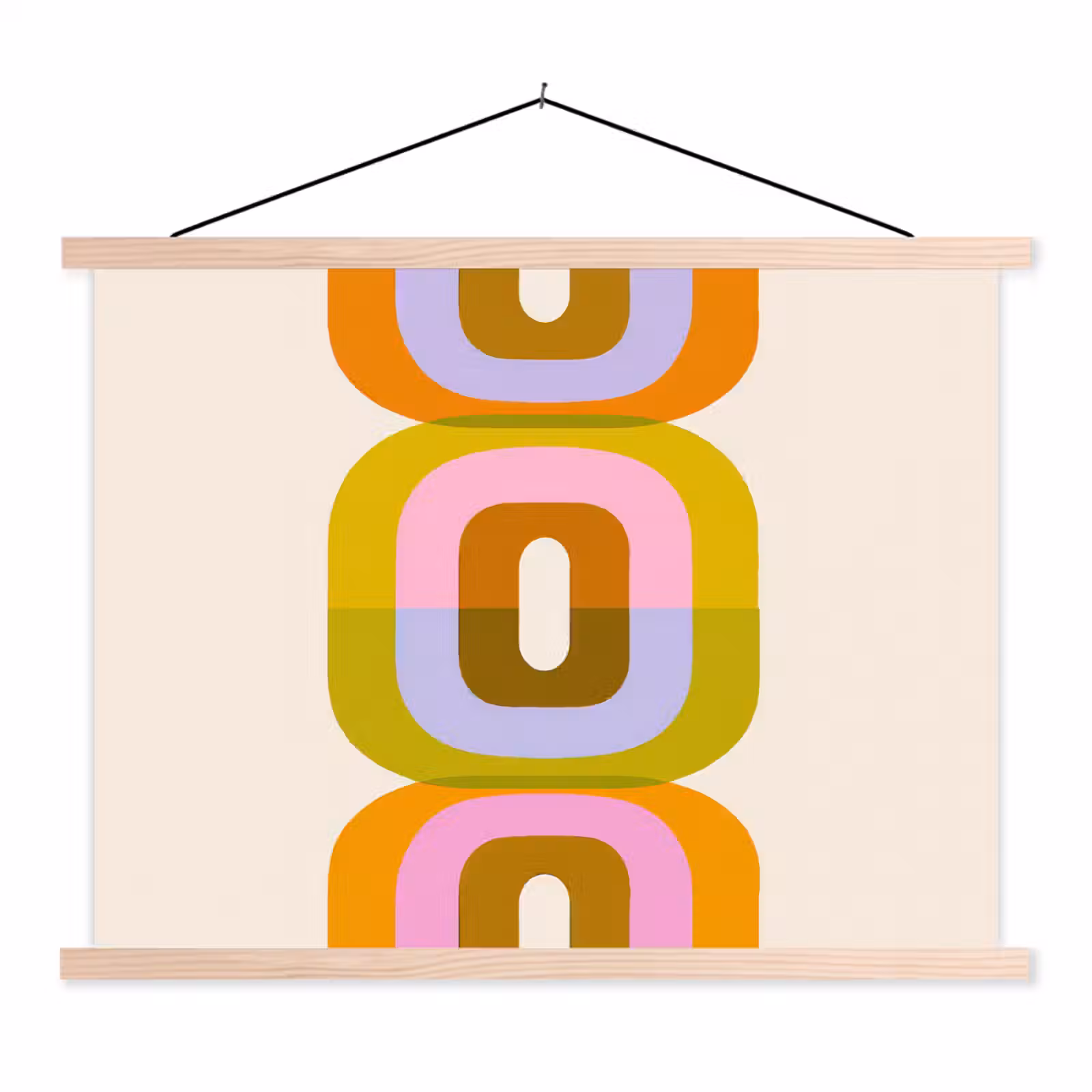 Schoolplaat - Stapel - Vormen - Geblokt - Oranje — 1