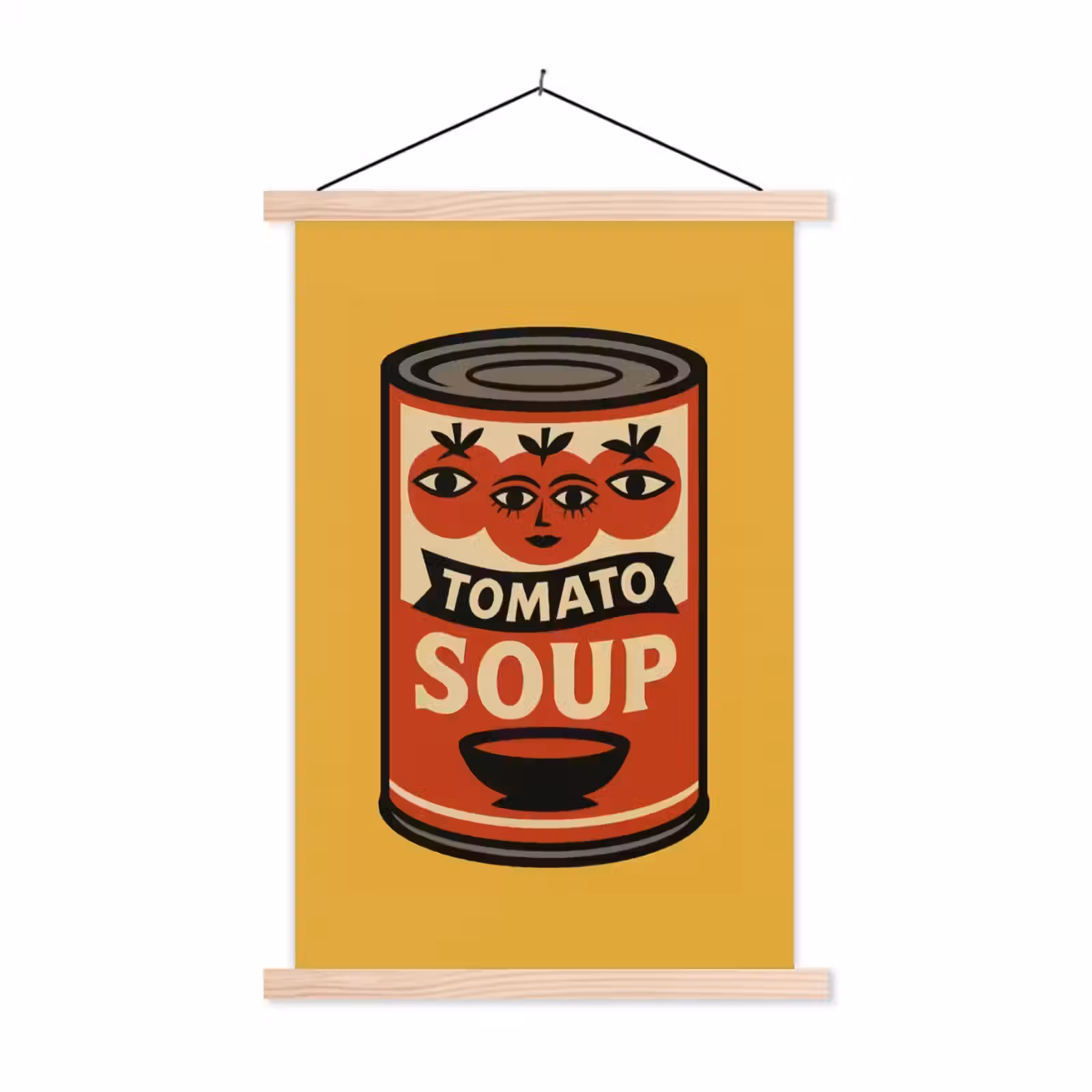 Schoolplaat - Tomatensoep - Gezichtje - Illustratie - Rood — 1