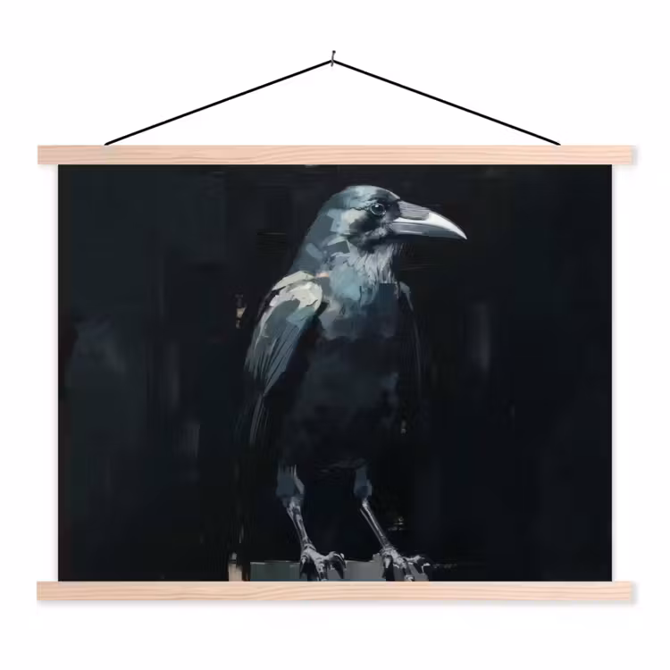 Schoolplaat - Raaf - Vogels - Zwart — 1