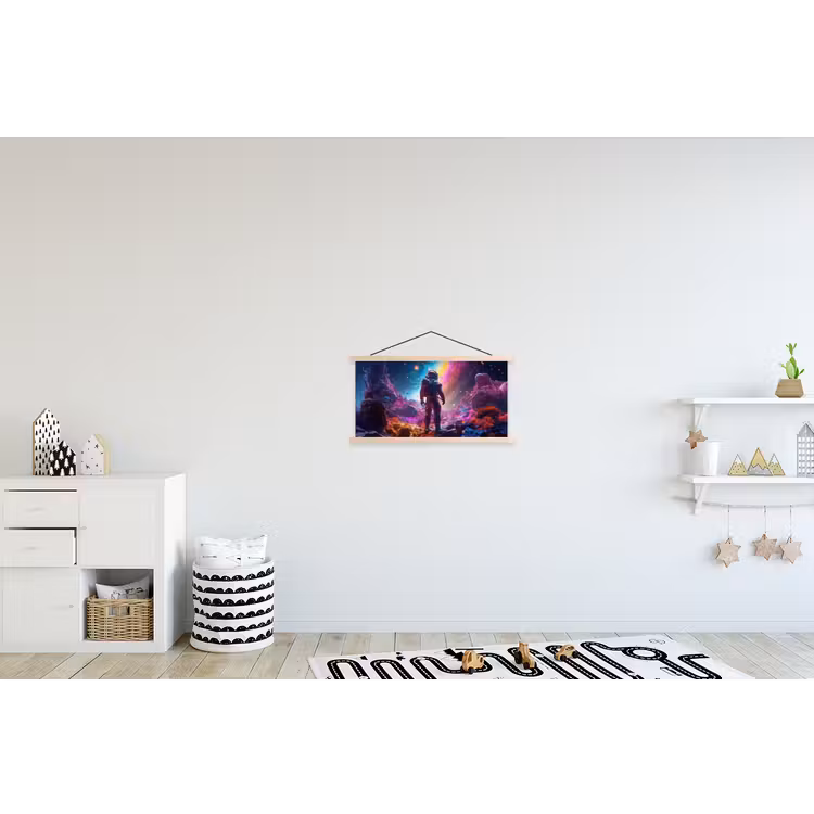 Schoolplaat - Ruimte - Astronaut - Neon - Sterren — 3