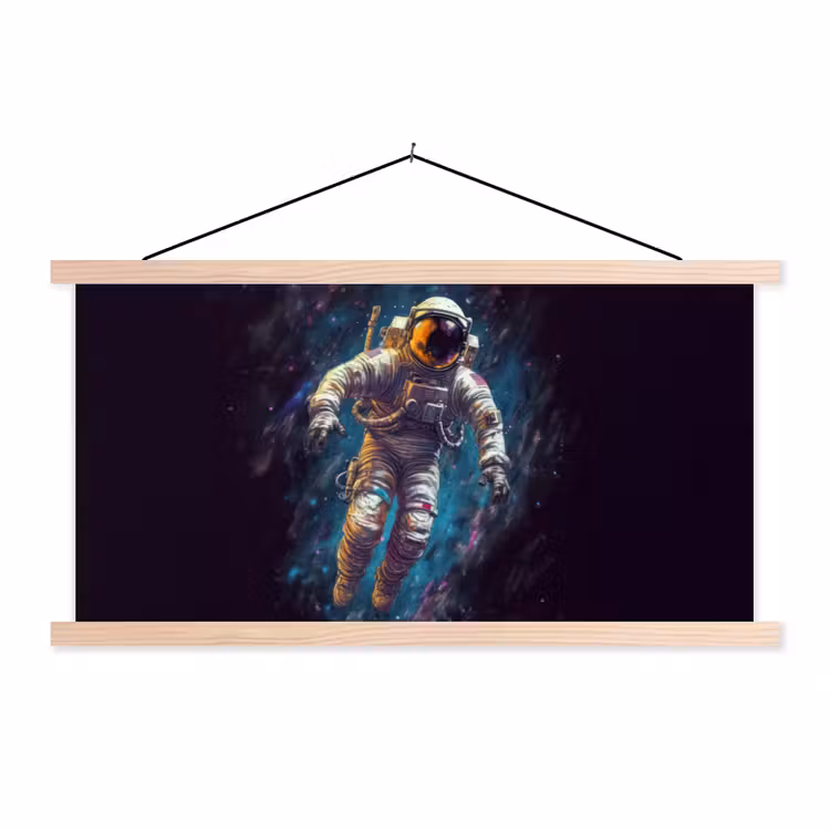 Schoolplaat - Ruimte - Neon - Astronaut - Sterren — 1