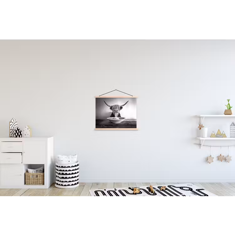 Schoolplaat - Schotse Hooglander - Spaghetti - Dieren - Zwart wit — 3