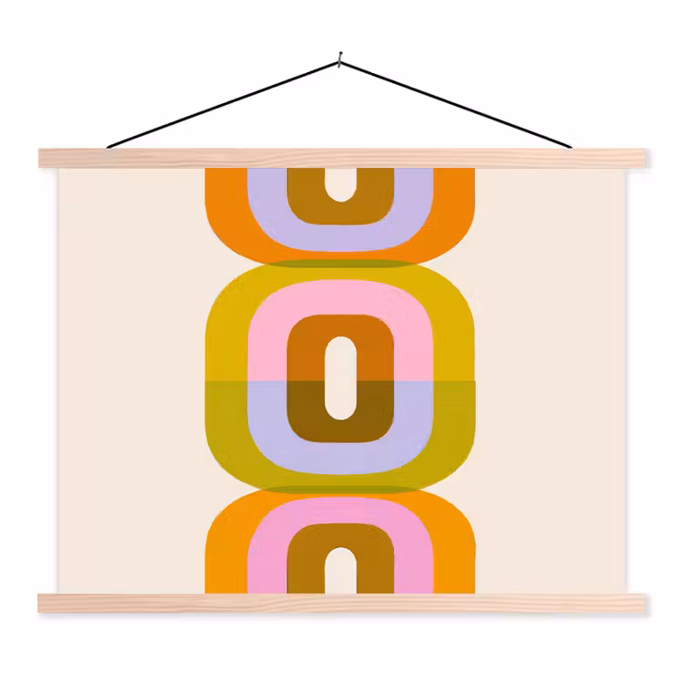 Schoolplaat - Stapel - Vormen - Geblokt - Oranje — 1