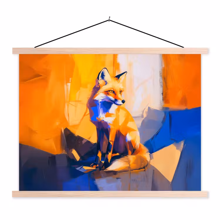 Schoolplaat - Vos - Oranje - Vormen - Abstract — 1