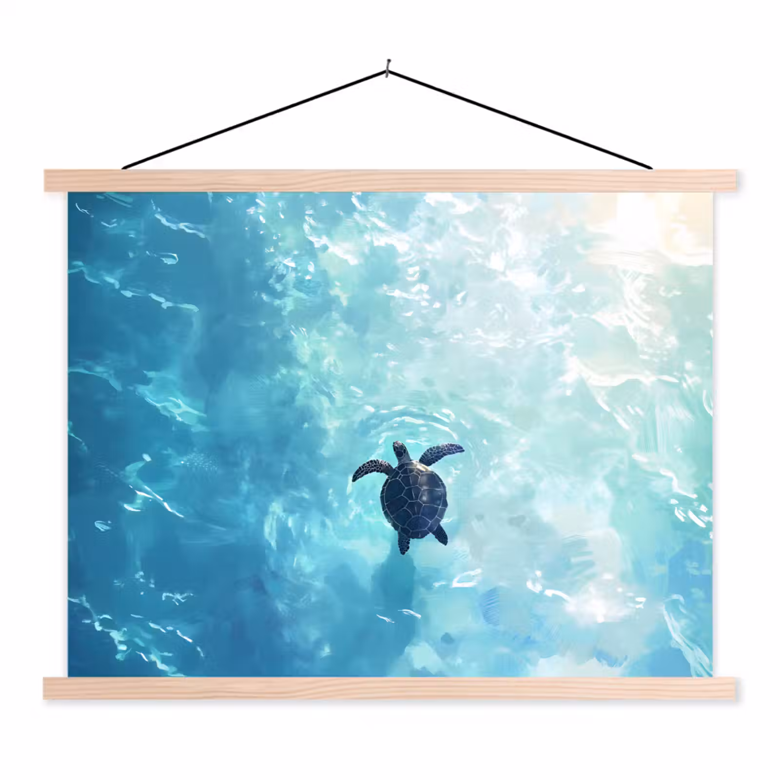 Schoolplaat - Schildpad - Zee - Blauw - Schittering — 1