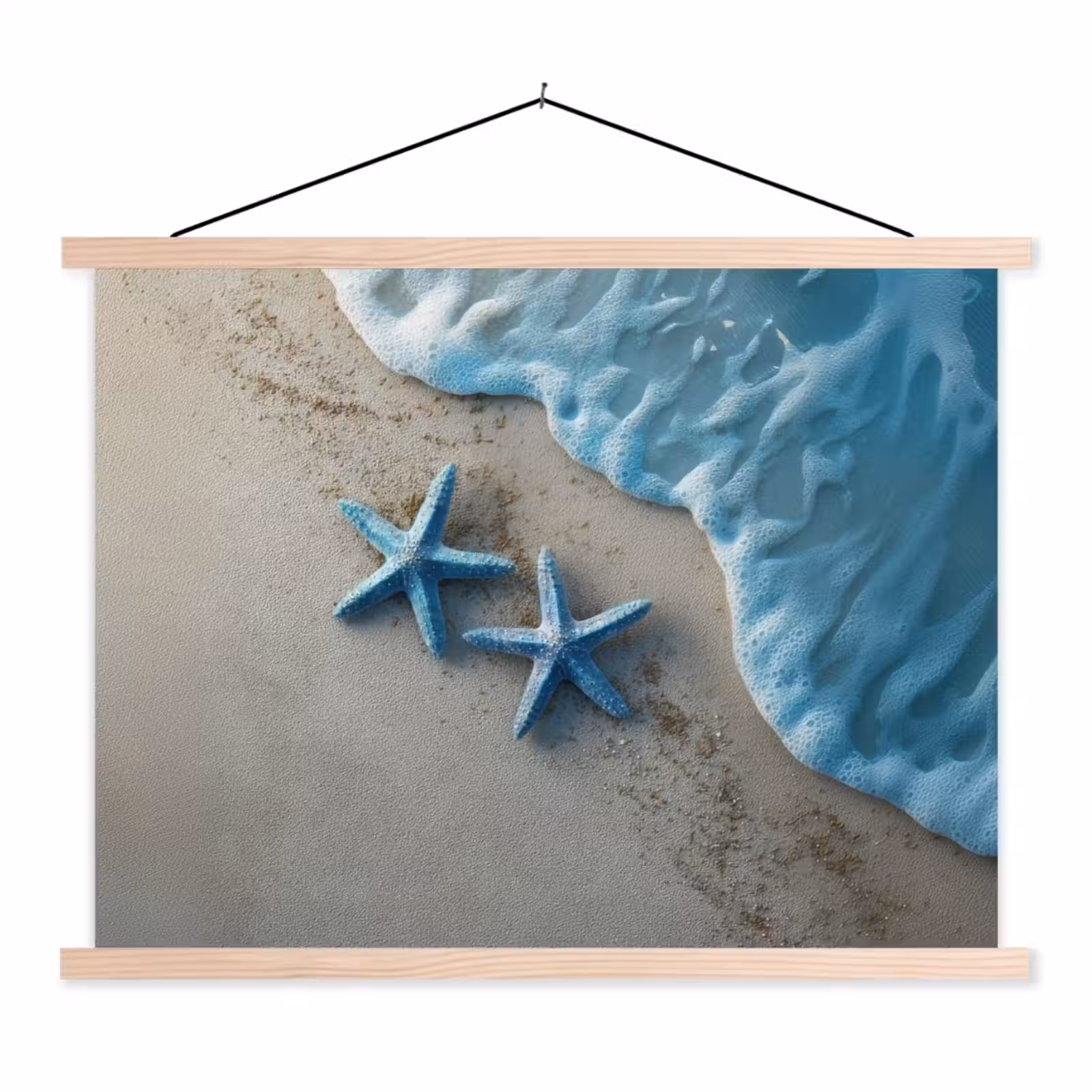 Schoolplaat - Zeesterren - Zand - Zee - Blauw — 1