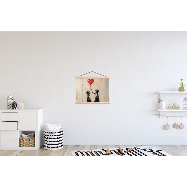 Schoolplaat - Street art - Banksy - Ballon - Graffiti - Retro — 3