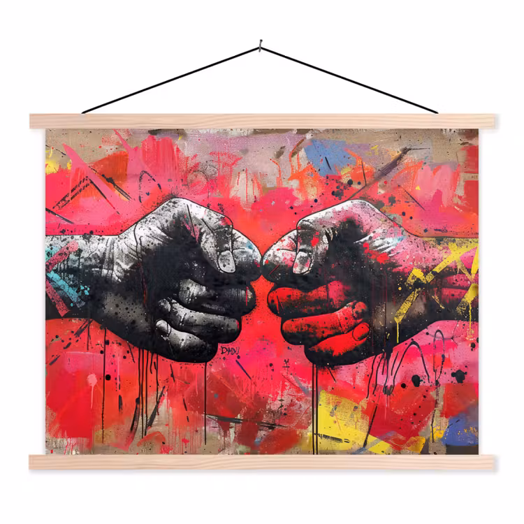 Schoolplaat - Street art - Handen - Graffiti - Kunst - Banksy — 1