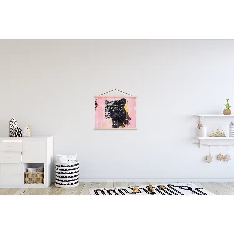 Schoolplaat - Zwart - Panter - Roze - Abstract — 3