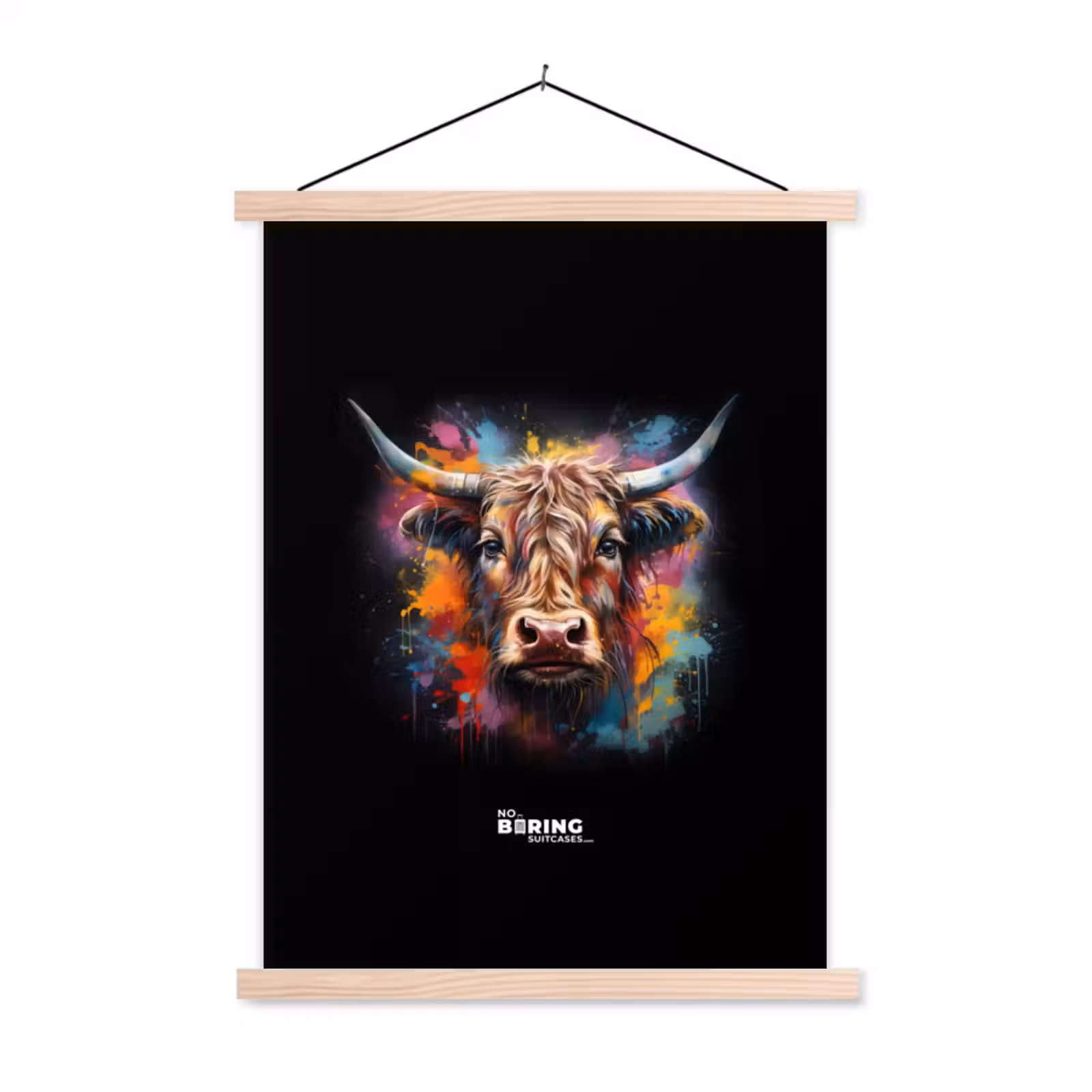 Schoolplaat - Schotse hooglander als graffiti art — 1