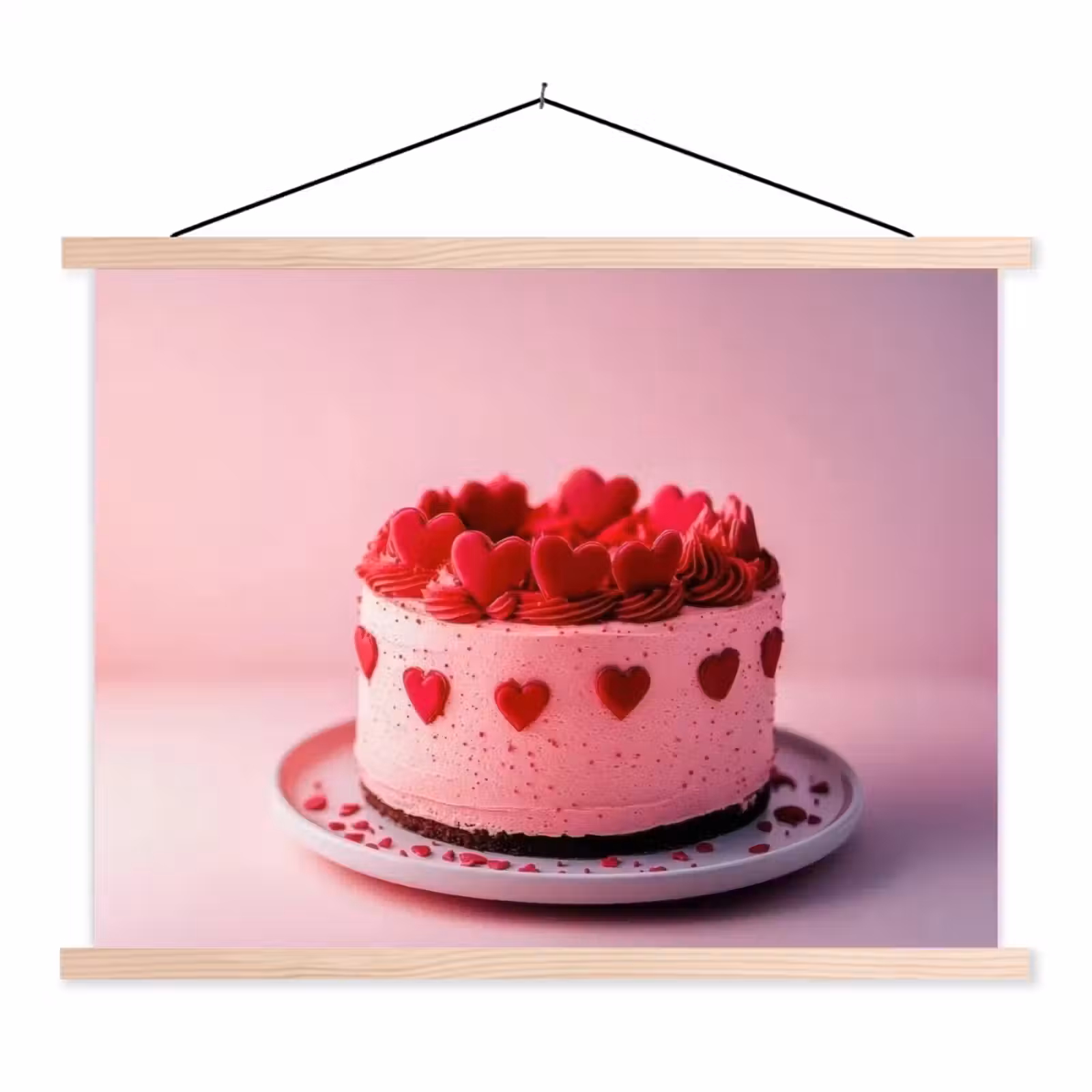 Schoolplaat - Taart - Hart - Roze — 1