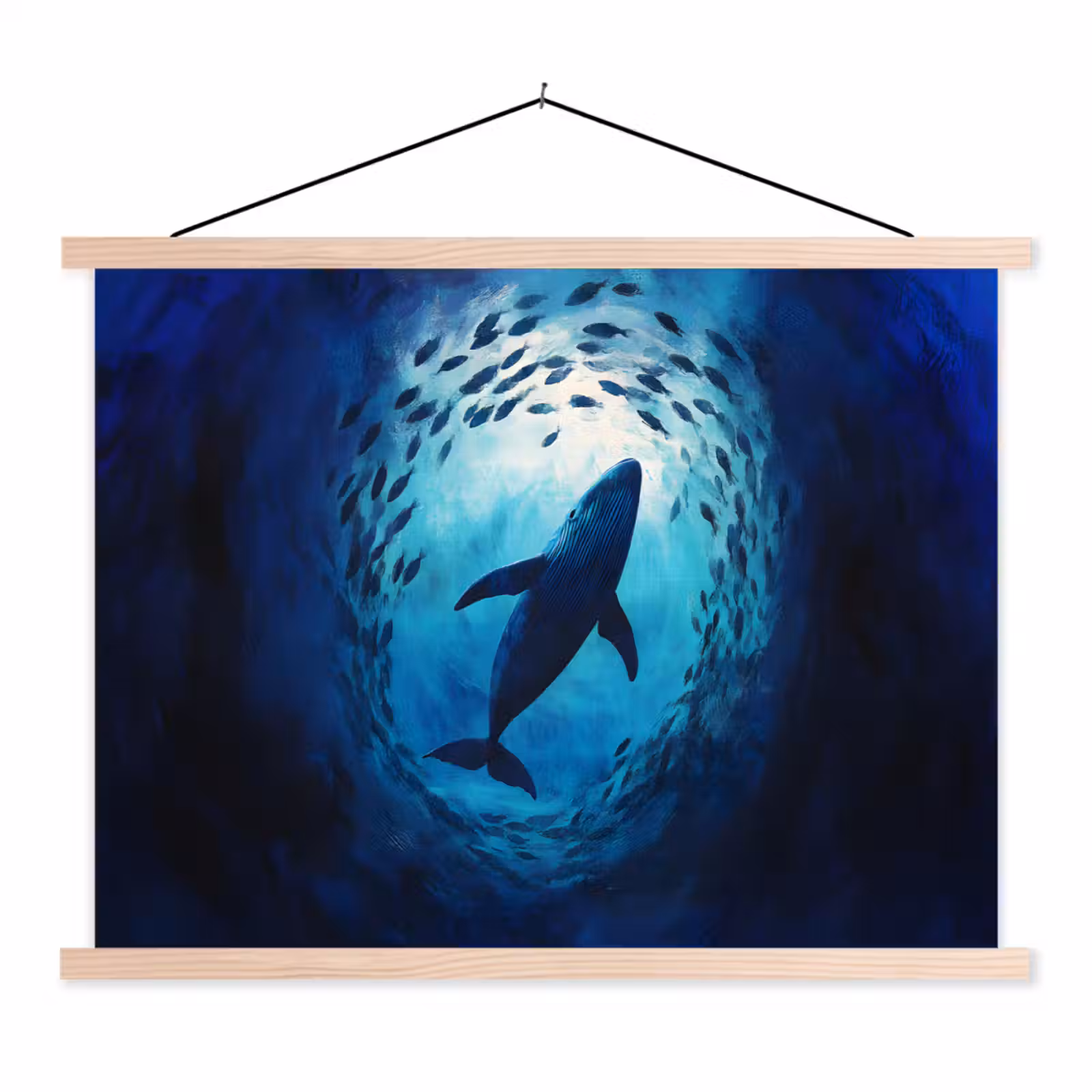 Schoolplaat - Walvis - Vissen - Donkerblauw — 1