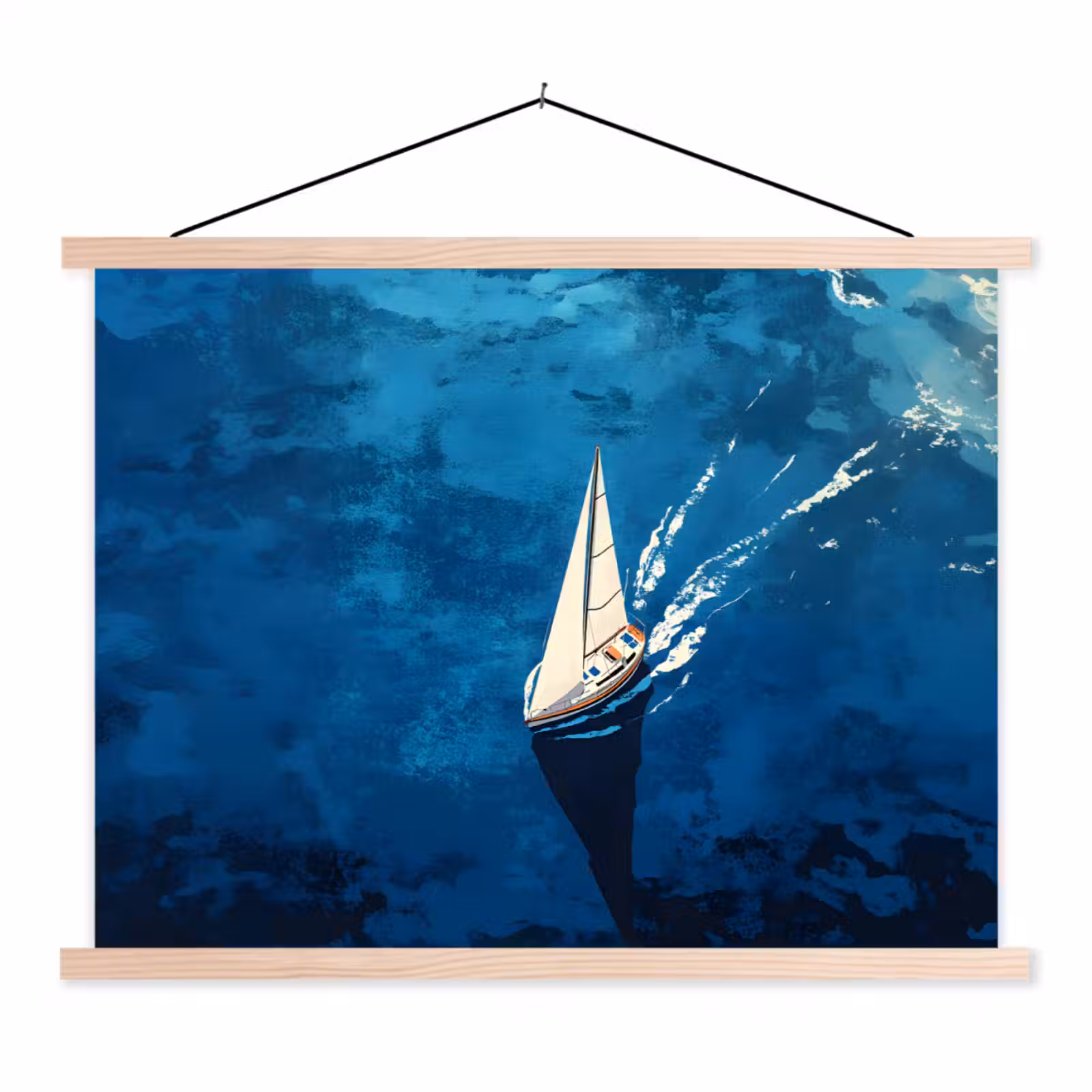 Schoolplaat - Zeilboot - Water - Abstract - Schaduw — 1