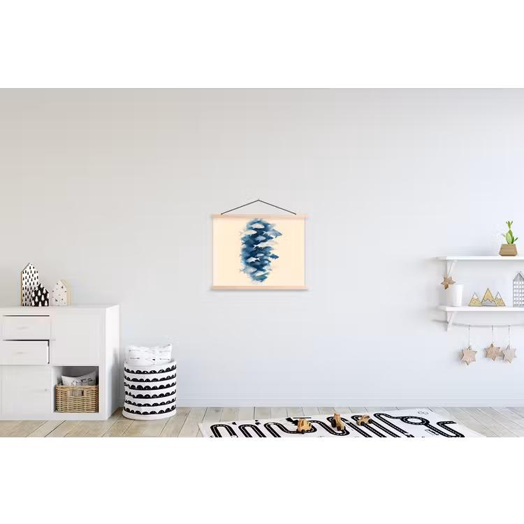 Schoolplaat - Vissen - Minimalistisch - Blauw — 3