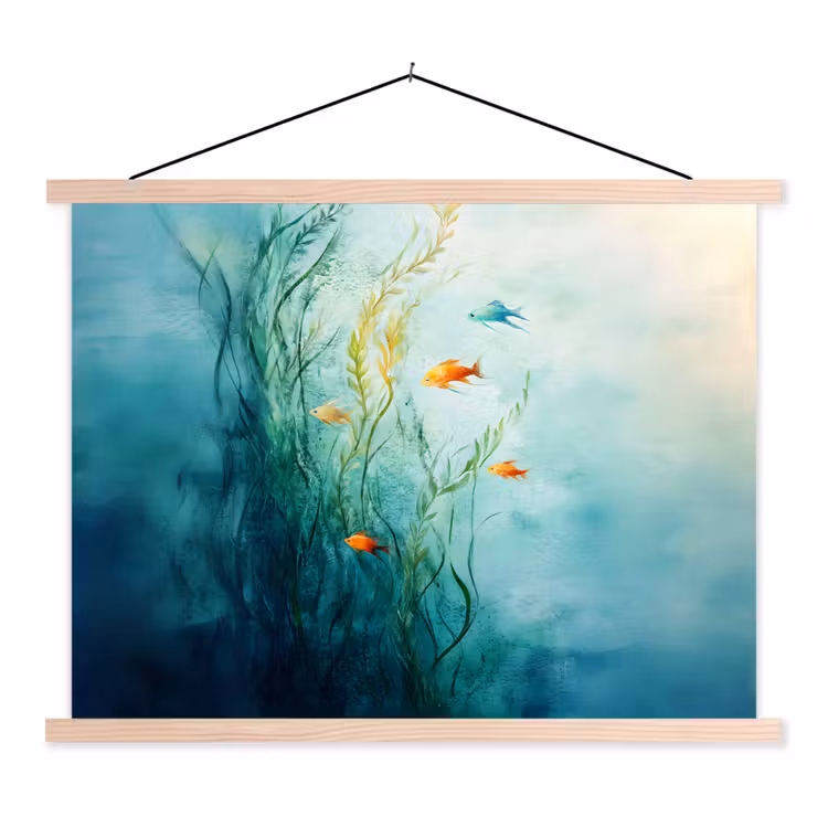 Schoolplaat - Waterplanten - Vissen - Kleurrijk - Water — 1