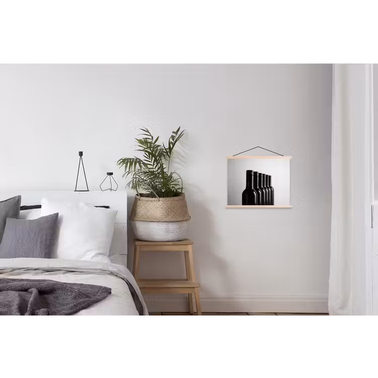 Schoolplaat - Wijnflessen - Zwart - Minimalistisch — 2